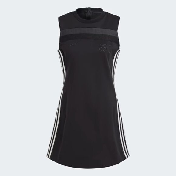 Adidas • 83-C black retro stripe mini dress - Picture 1 of 4